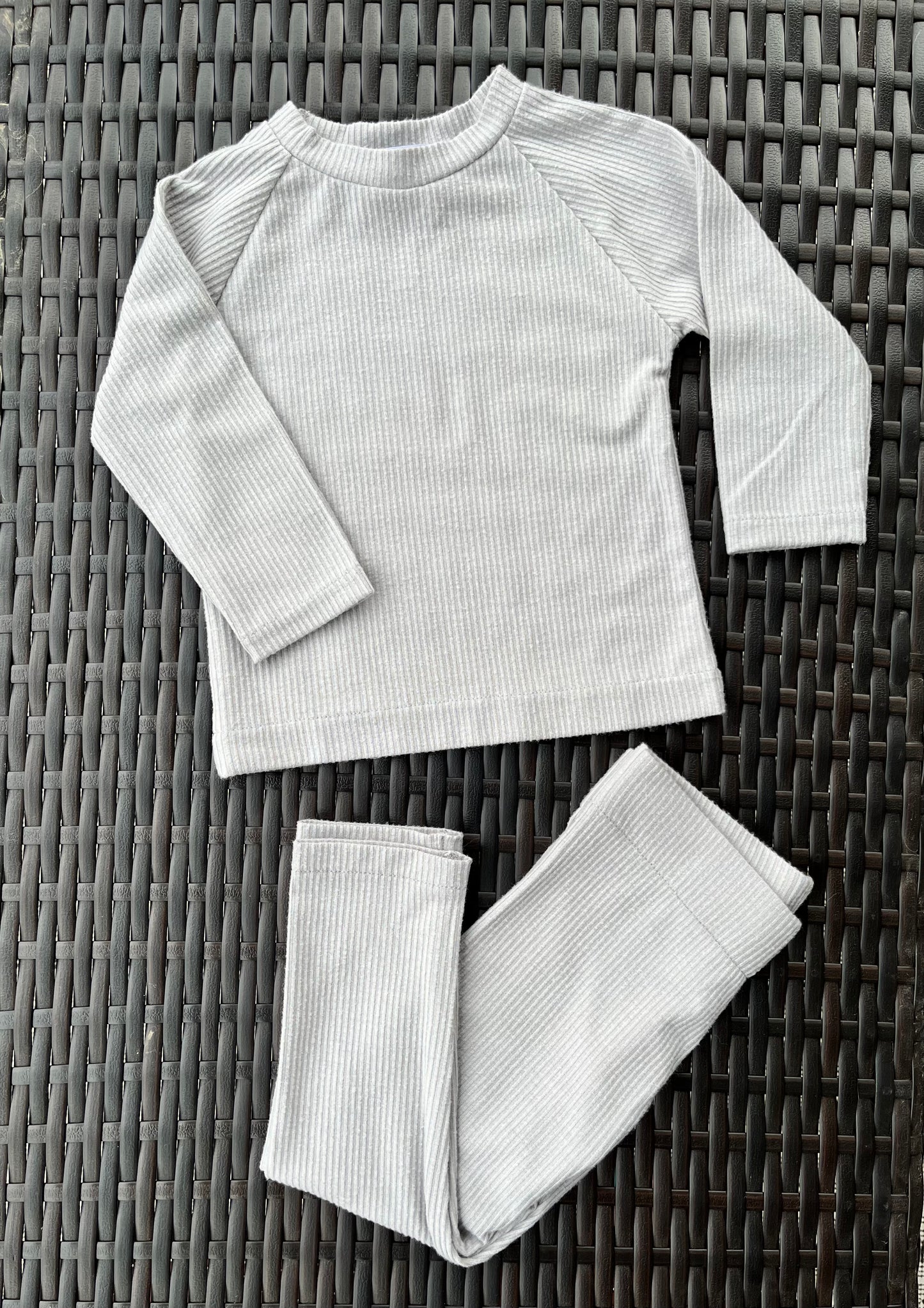 Brushed Gender-Neutral Baby Tee | Light Grey