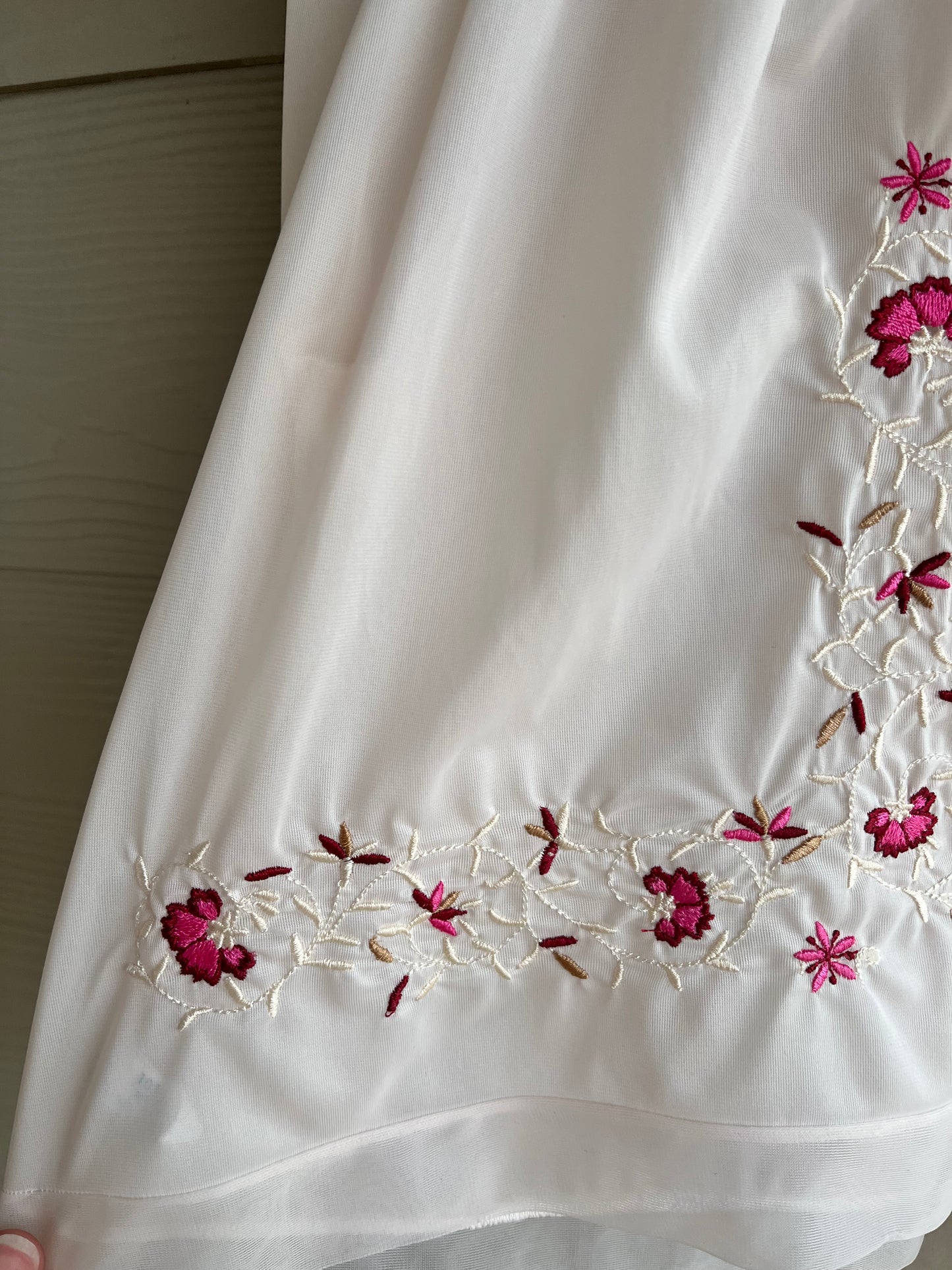 Vintage Tie-Front Blouse Embroidered by A. L. Cortez| M/L