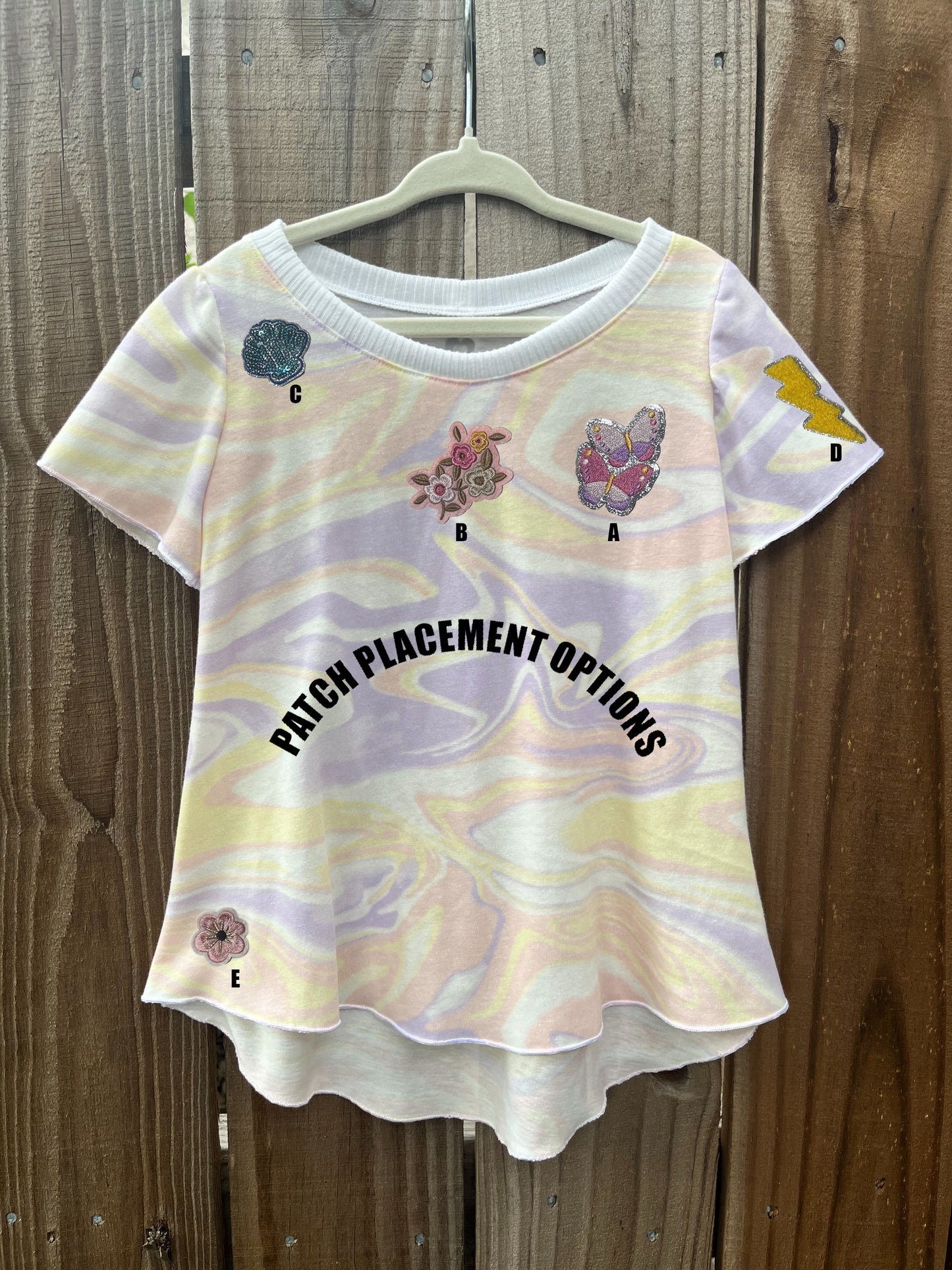 Girls Hi-Lo Swing Tee | Orange Marble