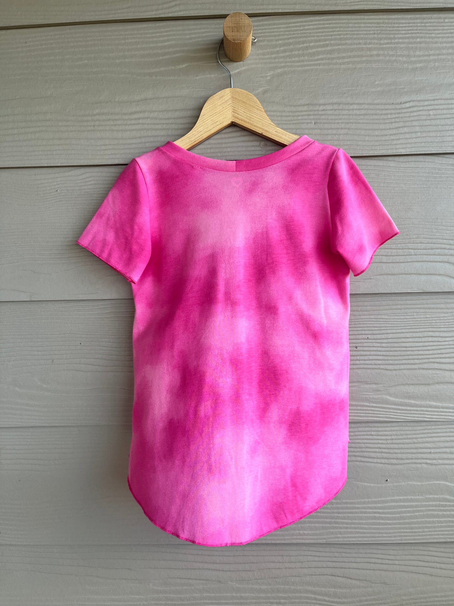 Girls Hi-Lo Swing Tee | Pink Tie Dye