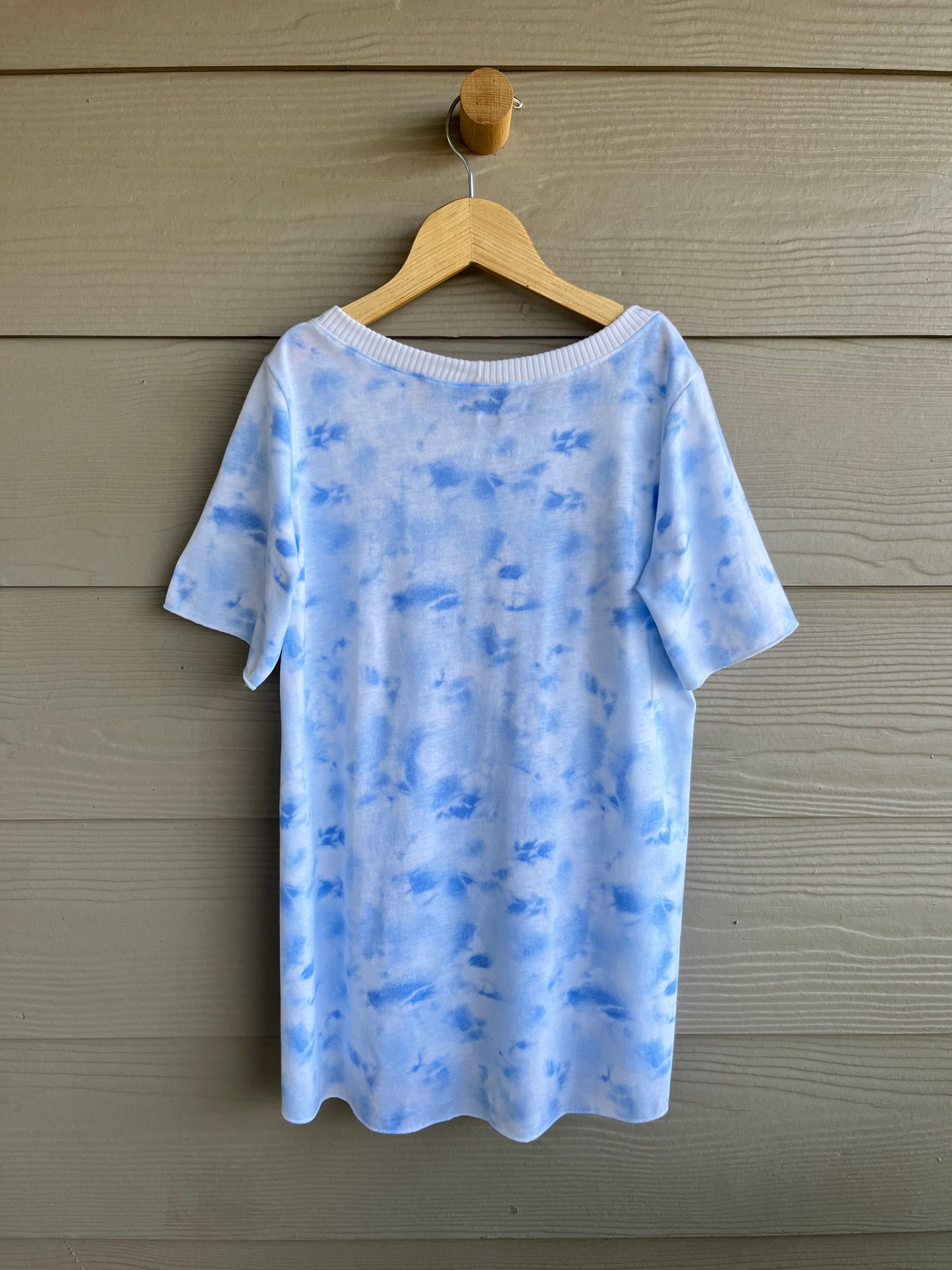 Girls Hi-Lo Swing Tee | Blue Tie Dye