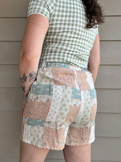 Womens’ Cotton Patchwork Shorts