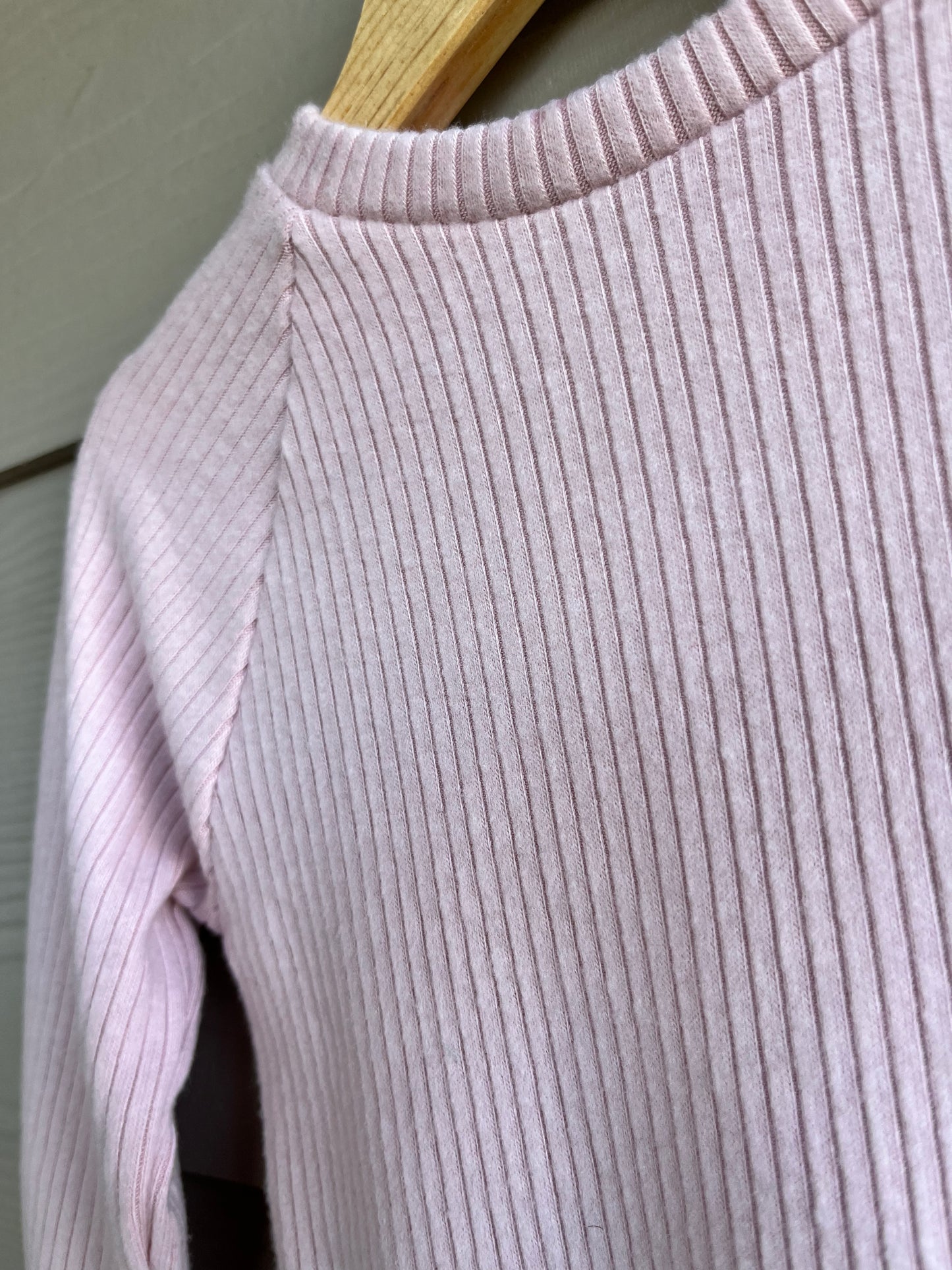 Baby Cozy Rib Tee | Soft Pink