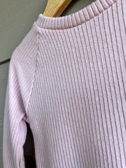 Baby Cozy Rib Tee | Soft Pink