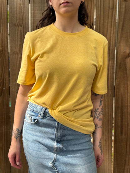 Unisex Boxy Tee | Honey Heather S | Optional Custom Pocket