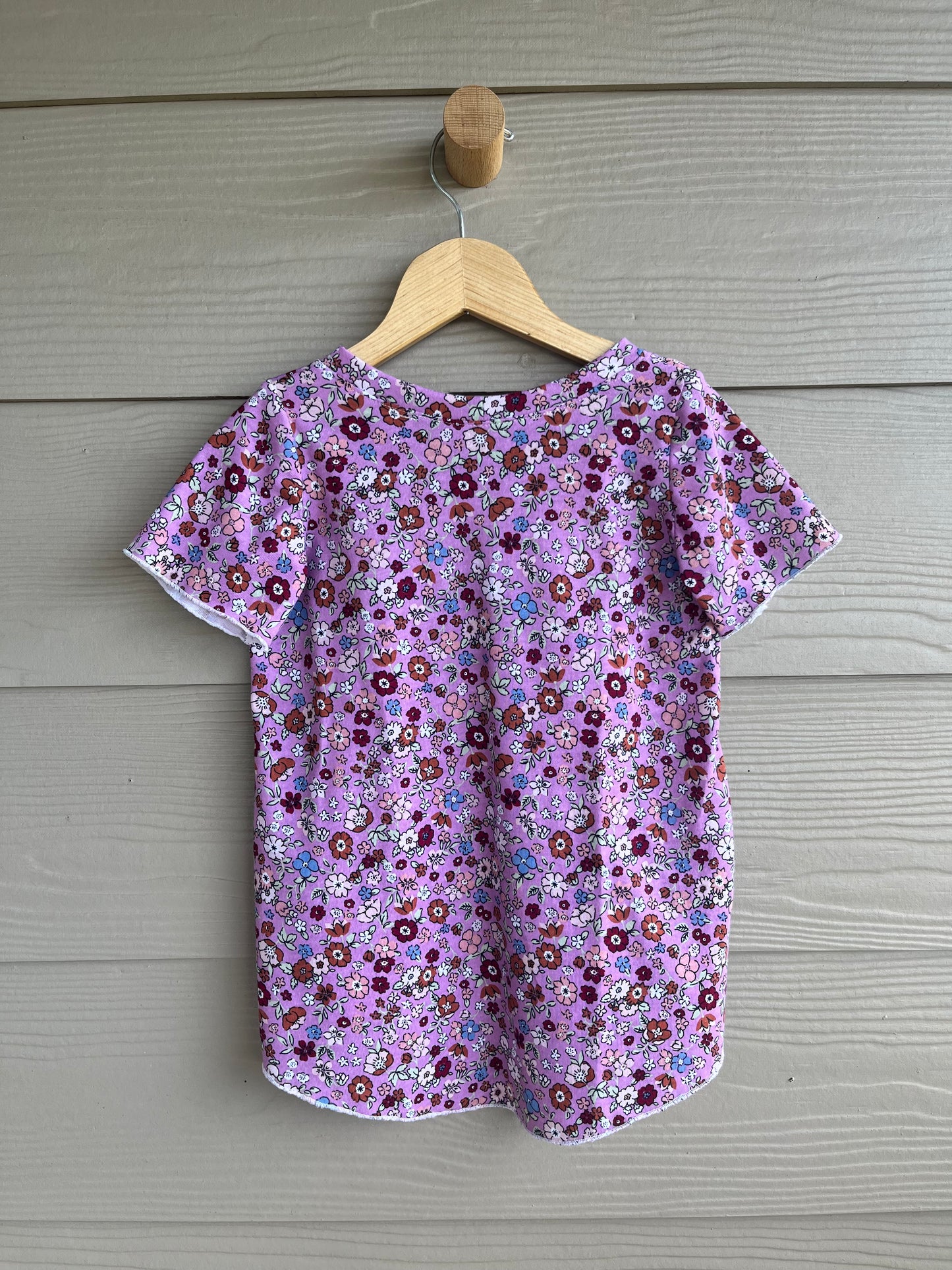 Girls Hi-Lo Swing Tee | Purple Floral | 4T