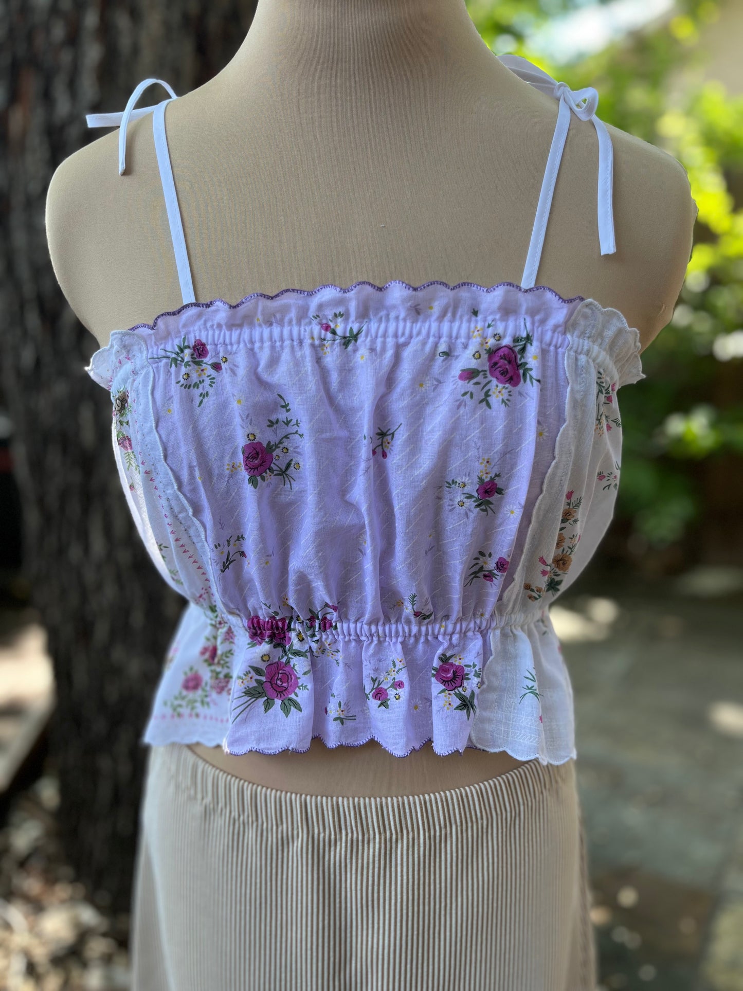 Purple/White Hankie Tank