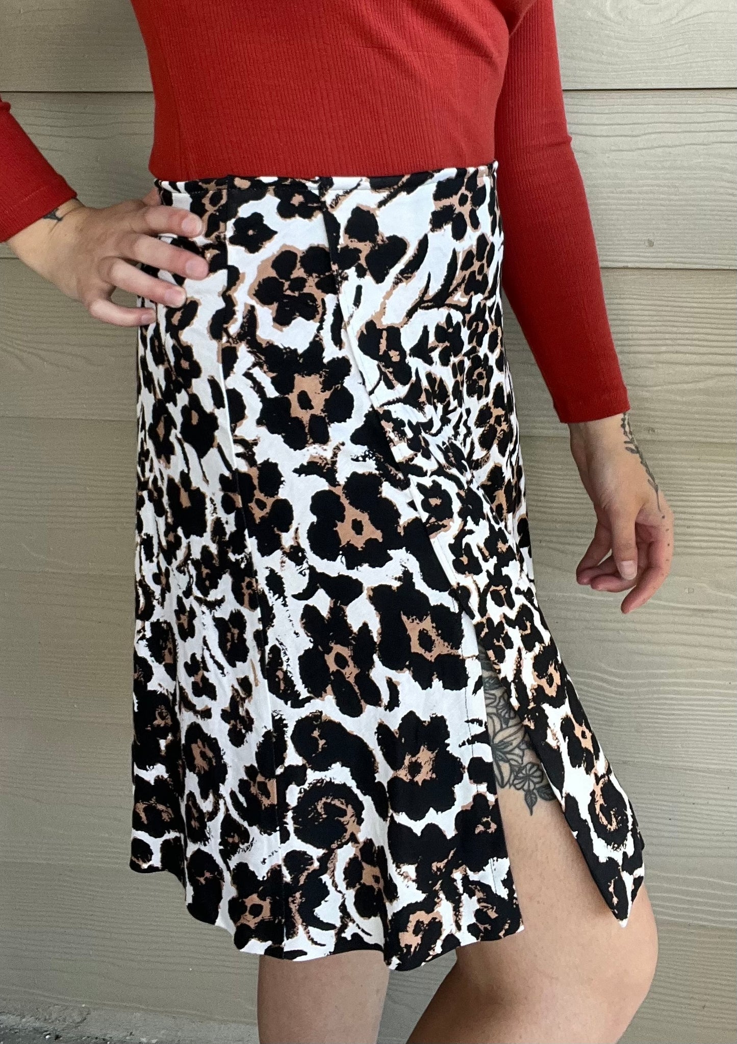 The Tally Cheetah Wrap Skirt | M