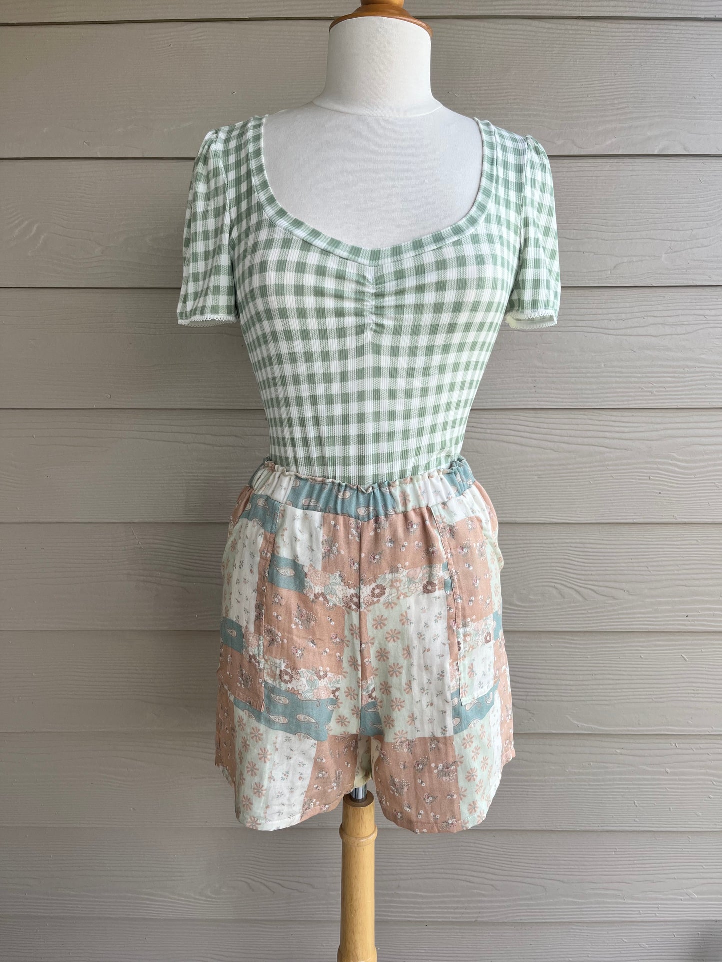 Womens’ Cotton Patchwork Shorts
