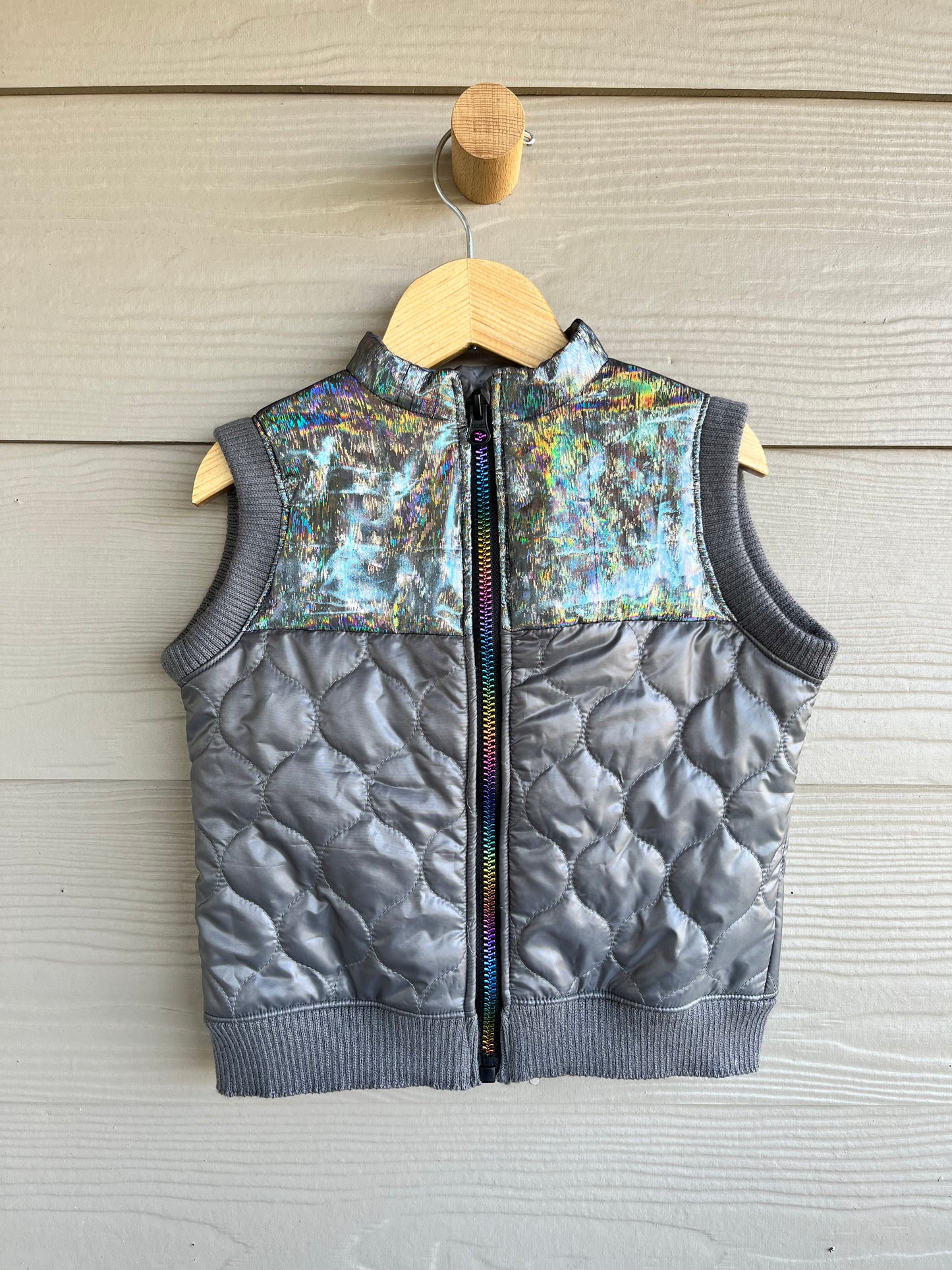 Girls Iridescent Puffer Vest | 4T