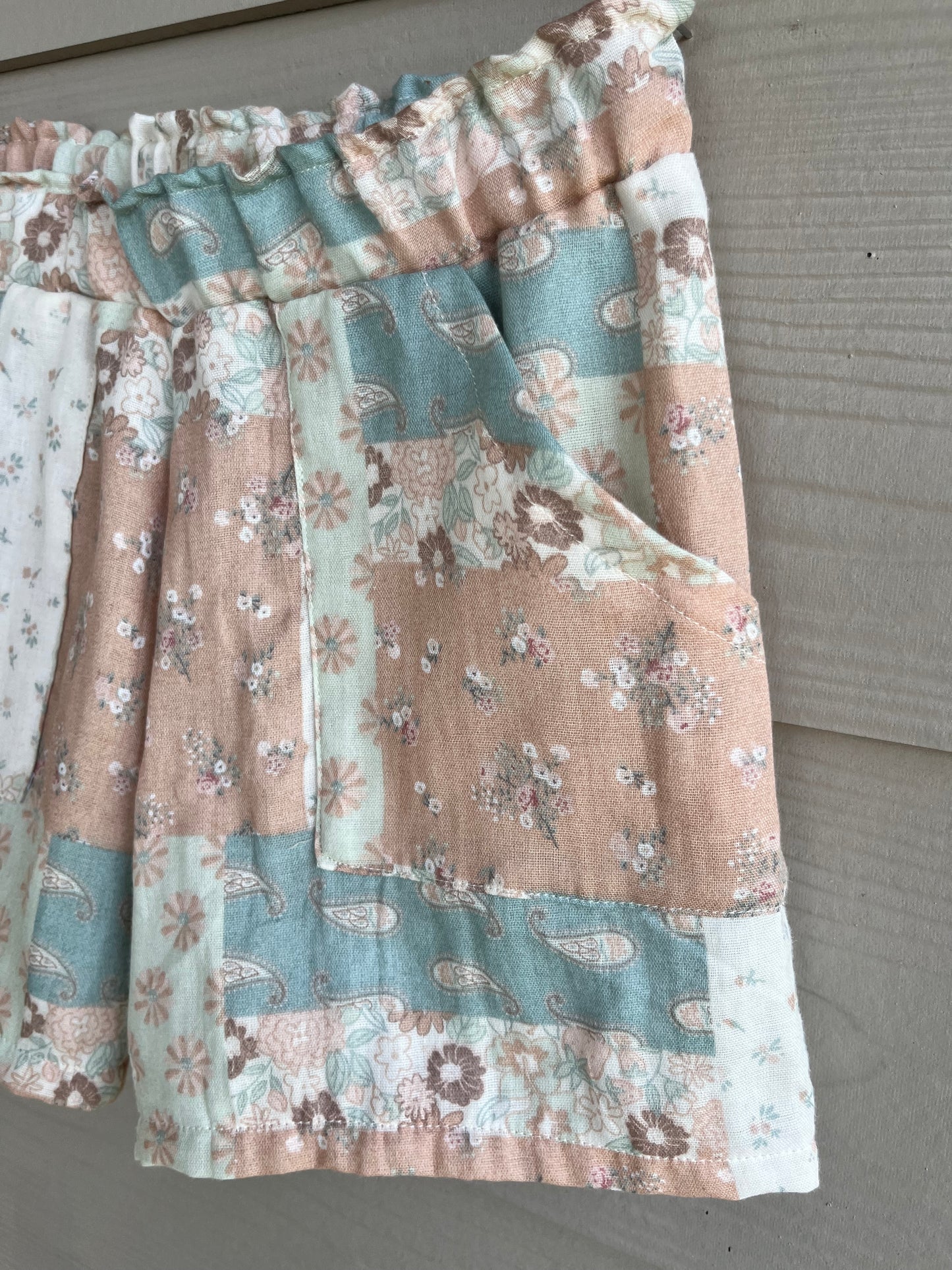Girls Cotton Patchwork Shorts
