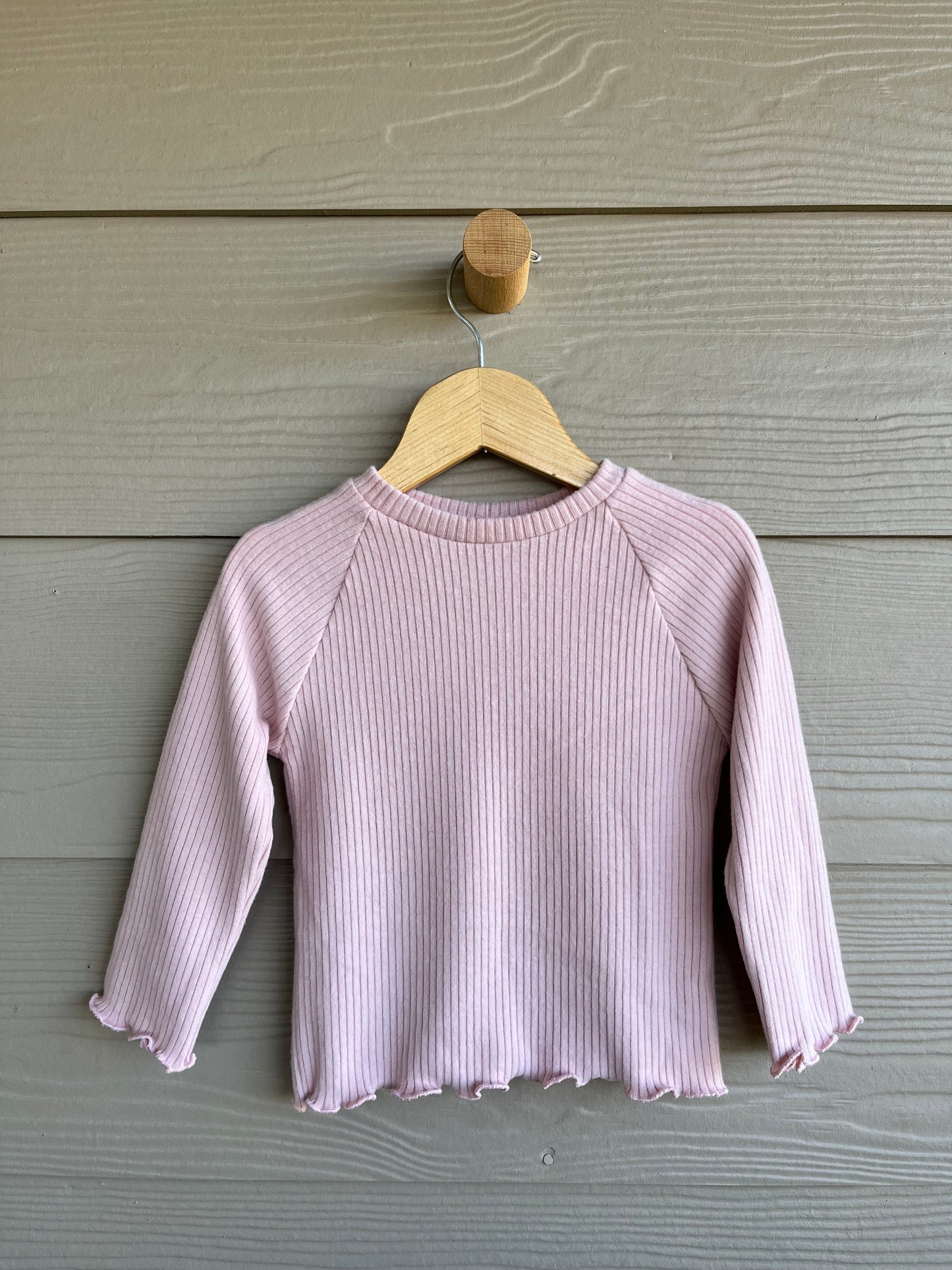 Baby Cozy Rib Tee | Soft Pink