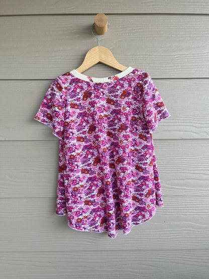 Girls Hi-Lo Swing Tee | Pink Floral