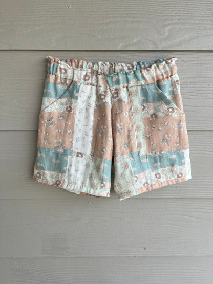 Girls Cotton Patchwork Shorts