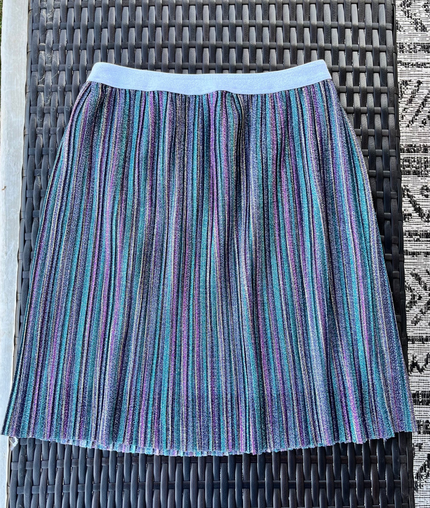 Girls Pleated Glitter Holiday Skirt