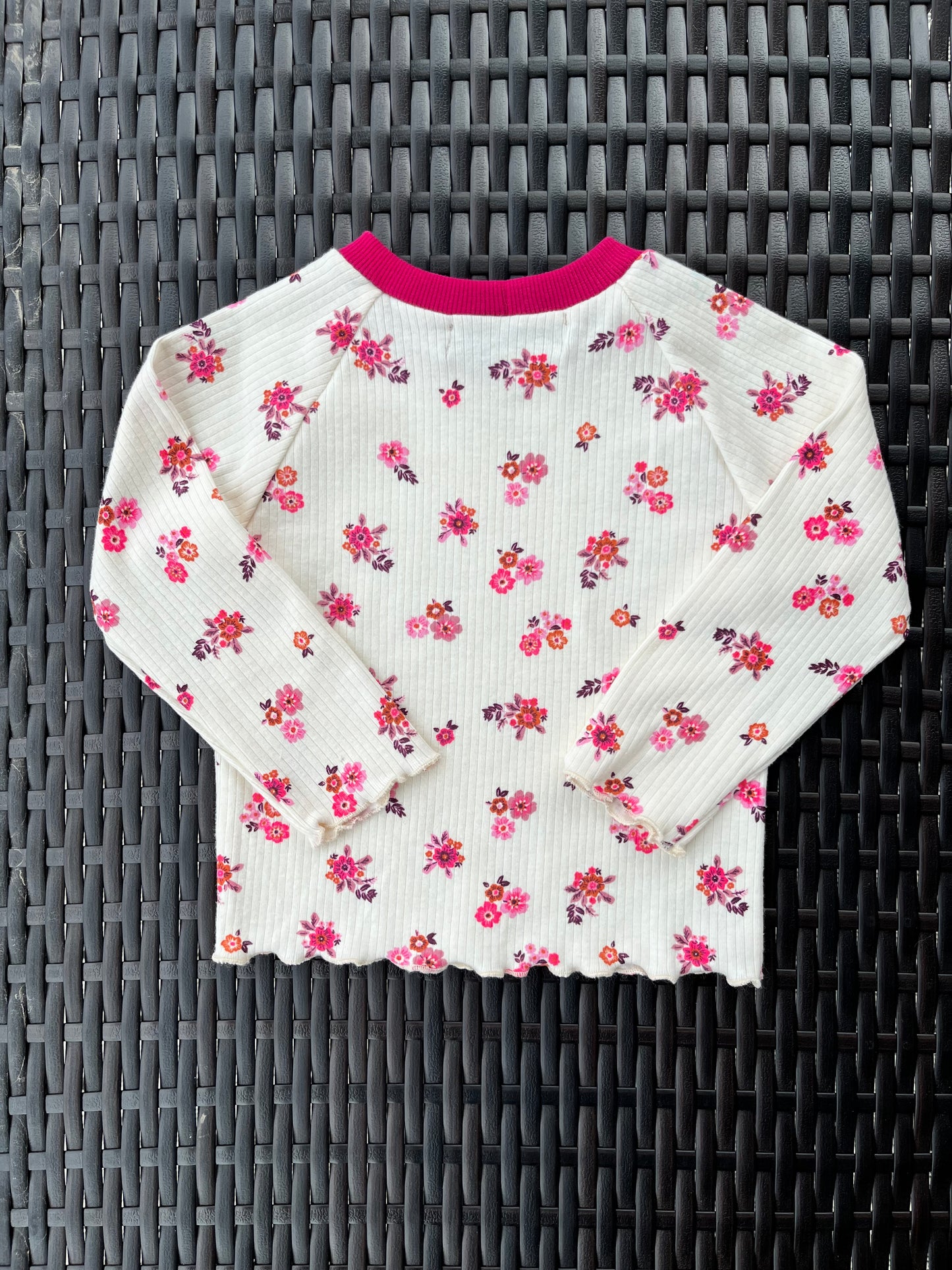 Baby Rib Tee & Leggings Set| Pink/Cream Floral