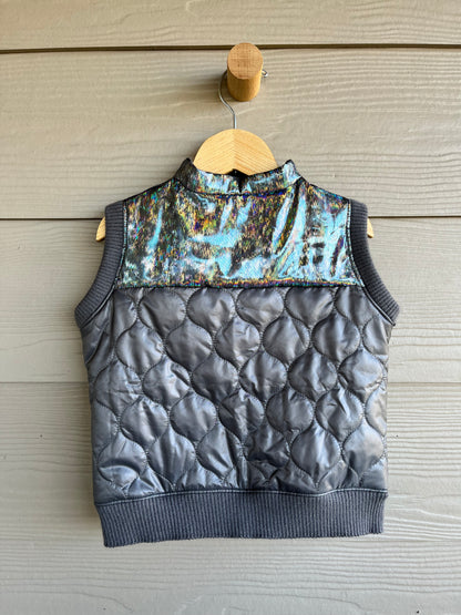 Girls Iridescent Puffer Vest | 4T