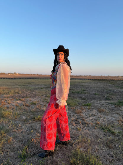 Bandana Print Wide Leg Pants | M