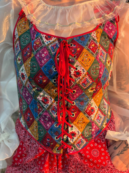 Court Jester Cowgirl Corset | Made to Measure