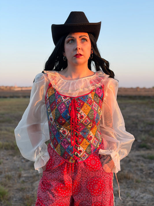 Court Jester Cowgirl Corset | Made to Measure
