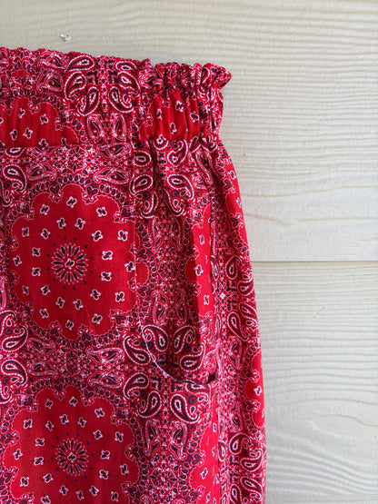 Bandana Print Wide Leg Pants | M