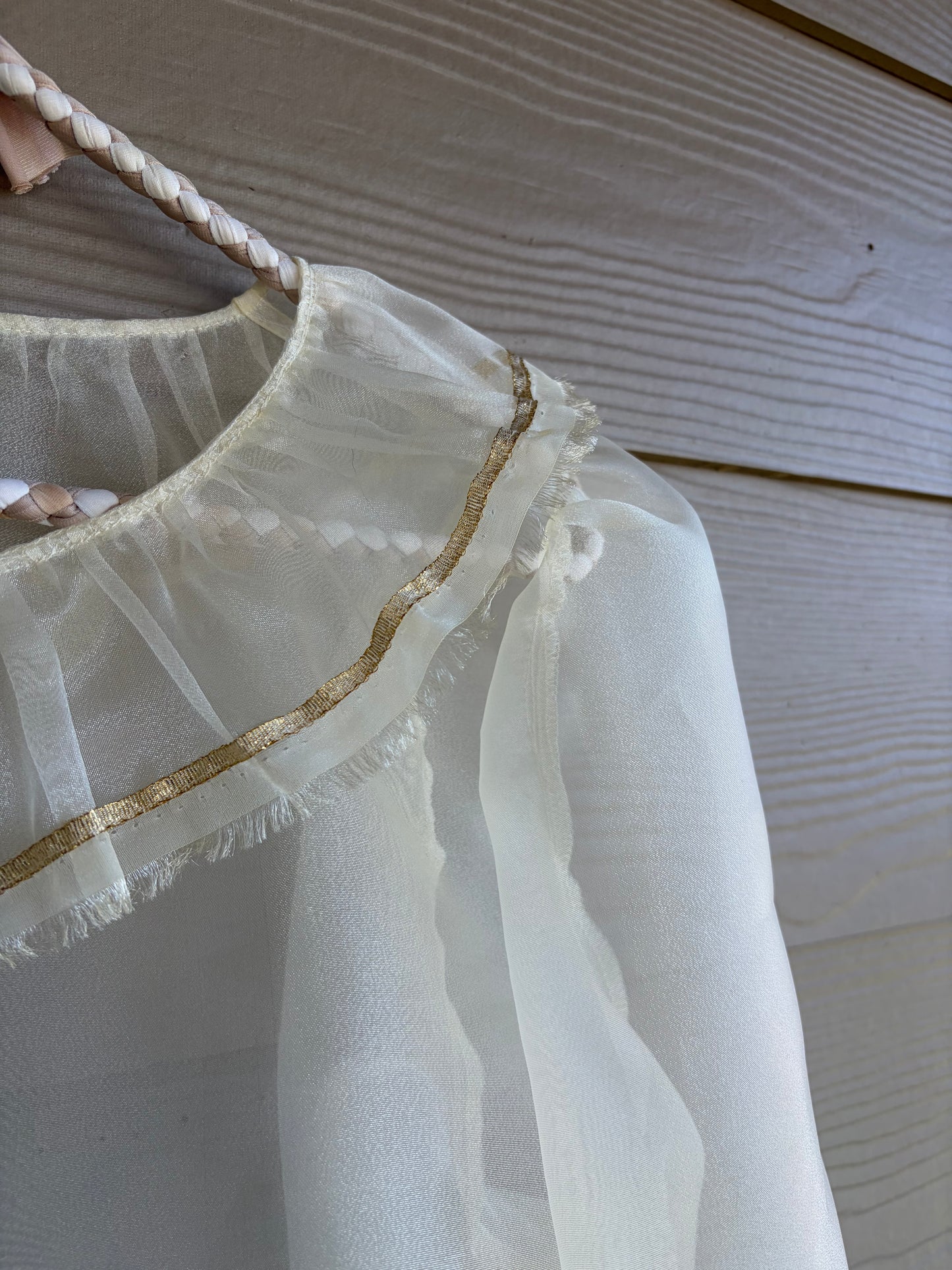 Organza Balloon Sleeve Blouse | Made To Order