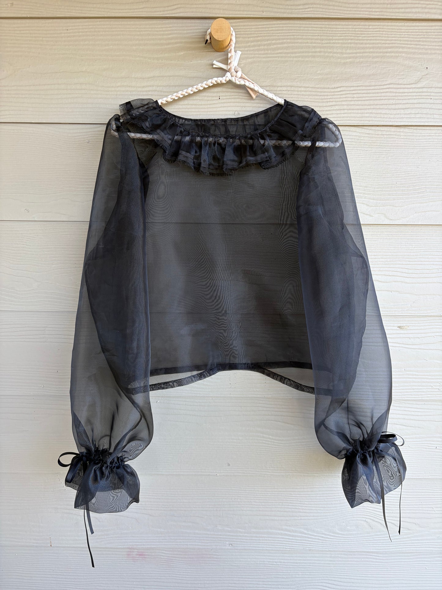 Organza Balloon Sleeve Blouse | Made To Order