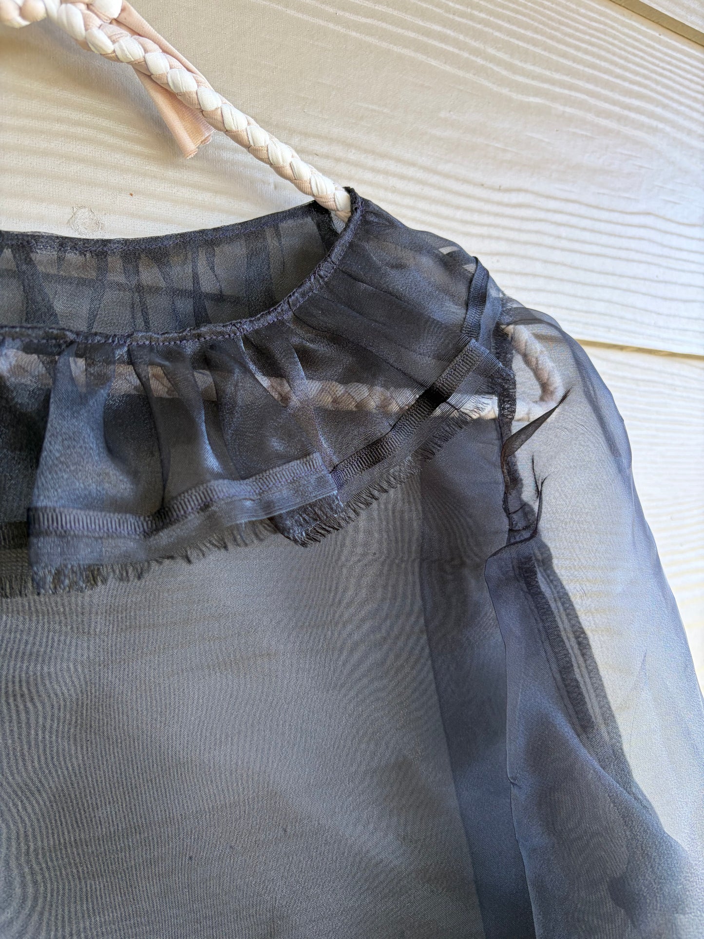 Organza Balloon Sleeve Blouse | Made To Order