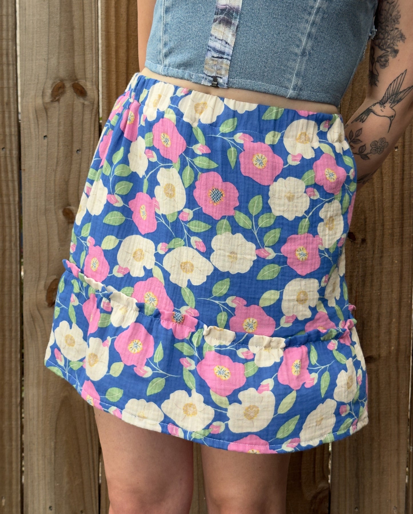 Playful Poppies Skirt | M