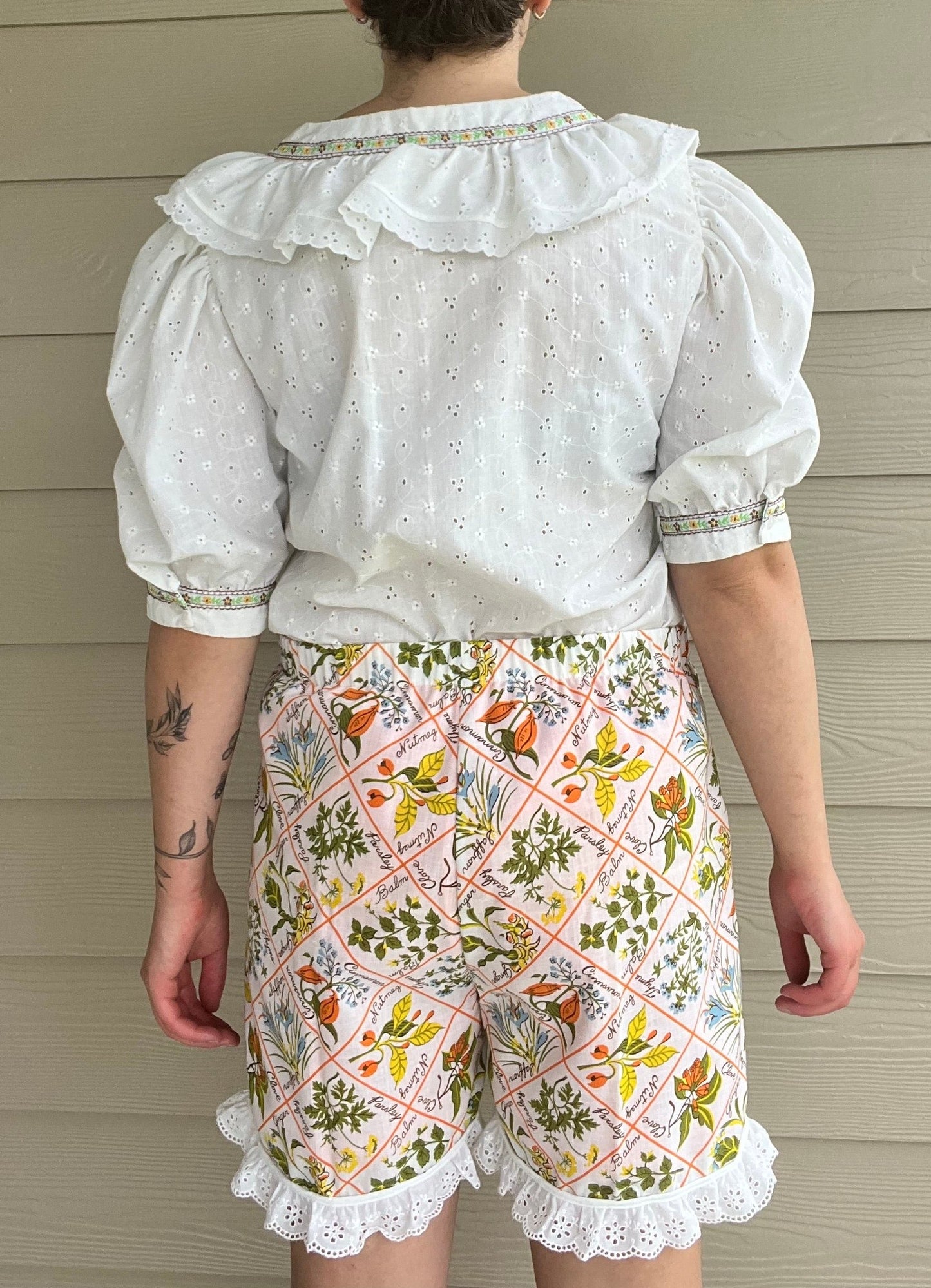 Upcycled Vintage Eyelet Blouse | M