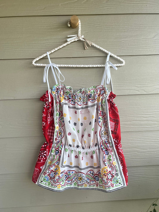 Red/White Bandana Tank | L/XL